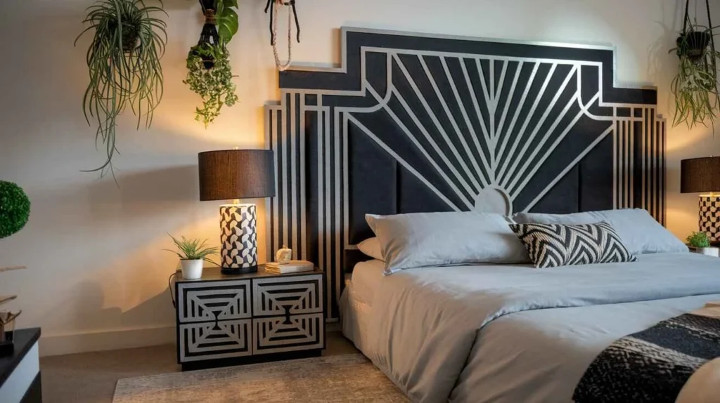 15 Luxury Bedroom Design: White Black Headboard Minimal Style