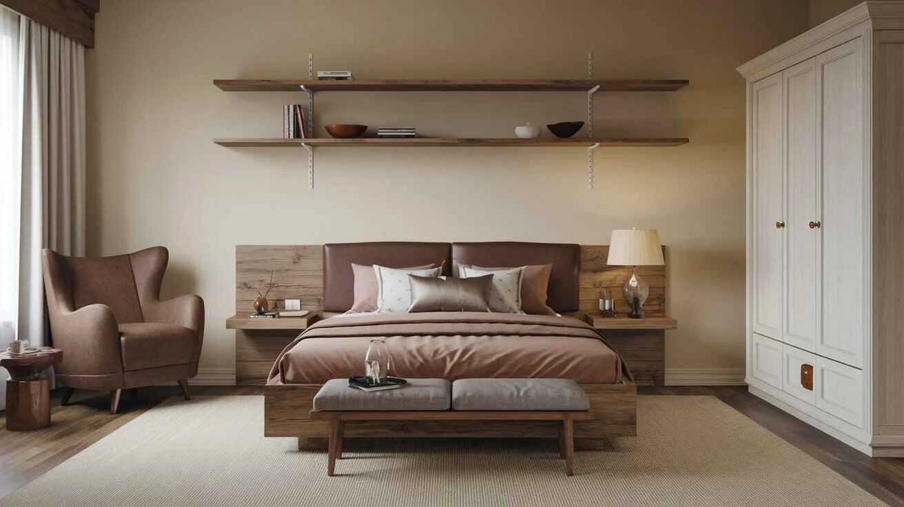 15 Trendy Brown & Beige Minimalist Bedroom Ideas